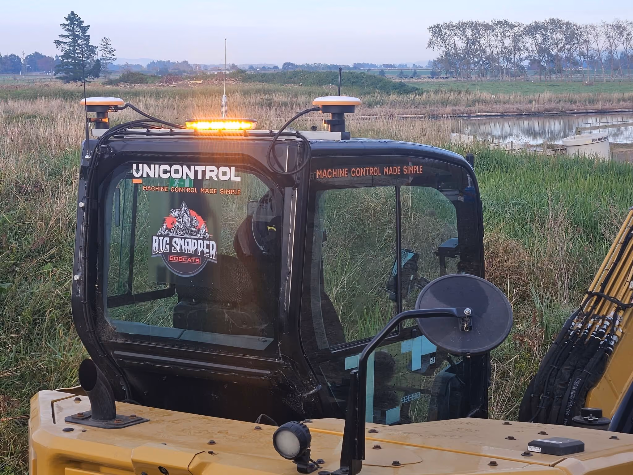Big Snapper Bobcats branded truck cab